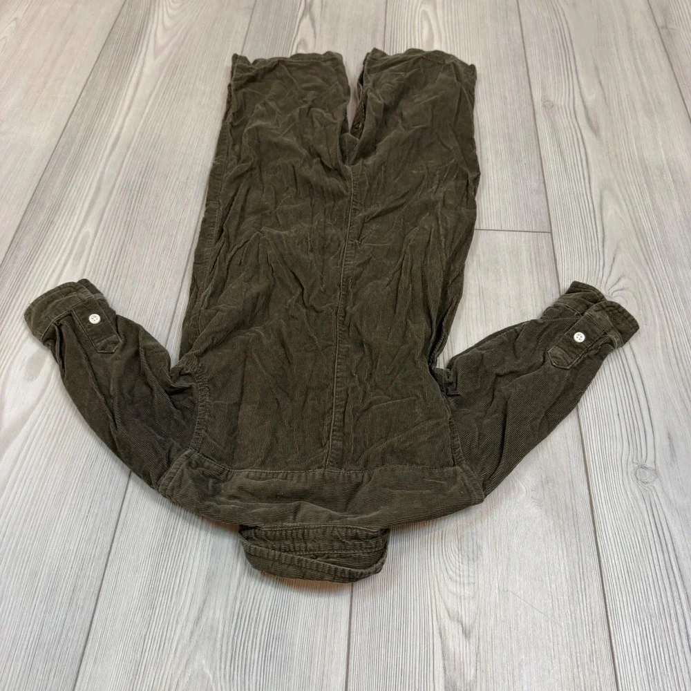 Vintage Ralph Lauren Baby Boys Olive Brown Corduroy Coverall Jumpsuit 18M